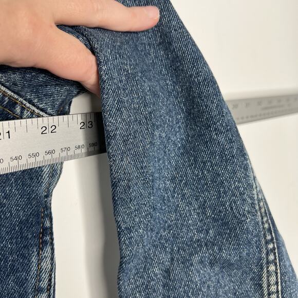 Vintage Harley Davidson Jacket Mens Medium Blue Denim Made In America Eagles 90s - Picture 9 of 10